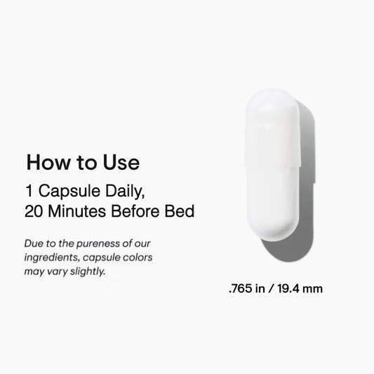 Melatonin & Magnesium – Promotes natural sleep onset and deeper sleep