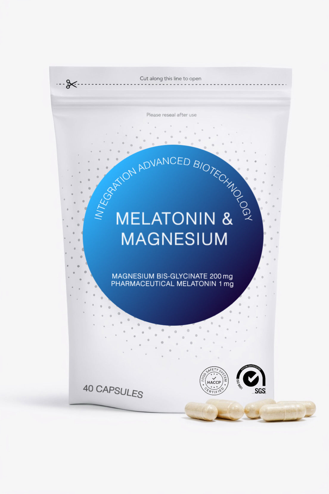 Melatonin & Magnesium – Promotes natural sleep onset and deeper sleep